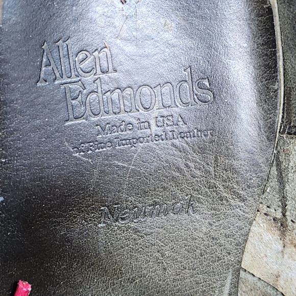 Allen Edmonds Neumok Mens Wingtip Lace Up Oxford Dress Shoes Size 7 D Green - Picture 8 of 9